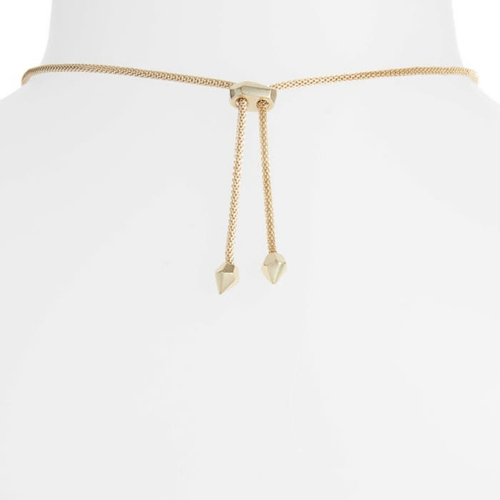 Kendra Scott Pink Pendant Necklace with Gold Chain - Picture 4 of 5